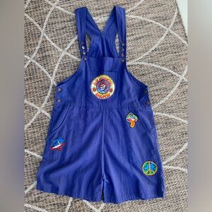 Grateful Dead Lot Overall Shorts with Patches 100% Cotton Size L